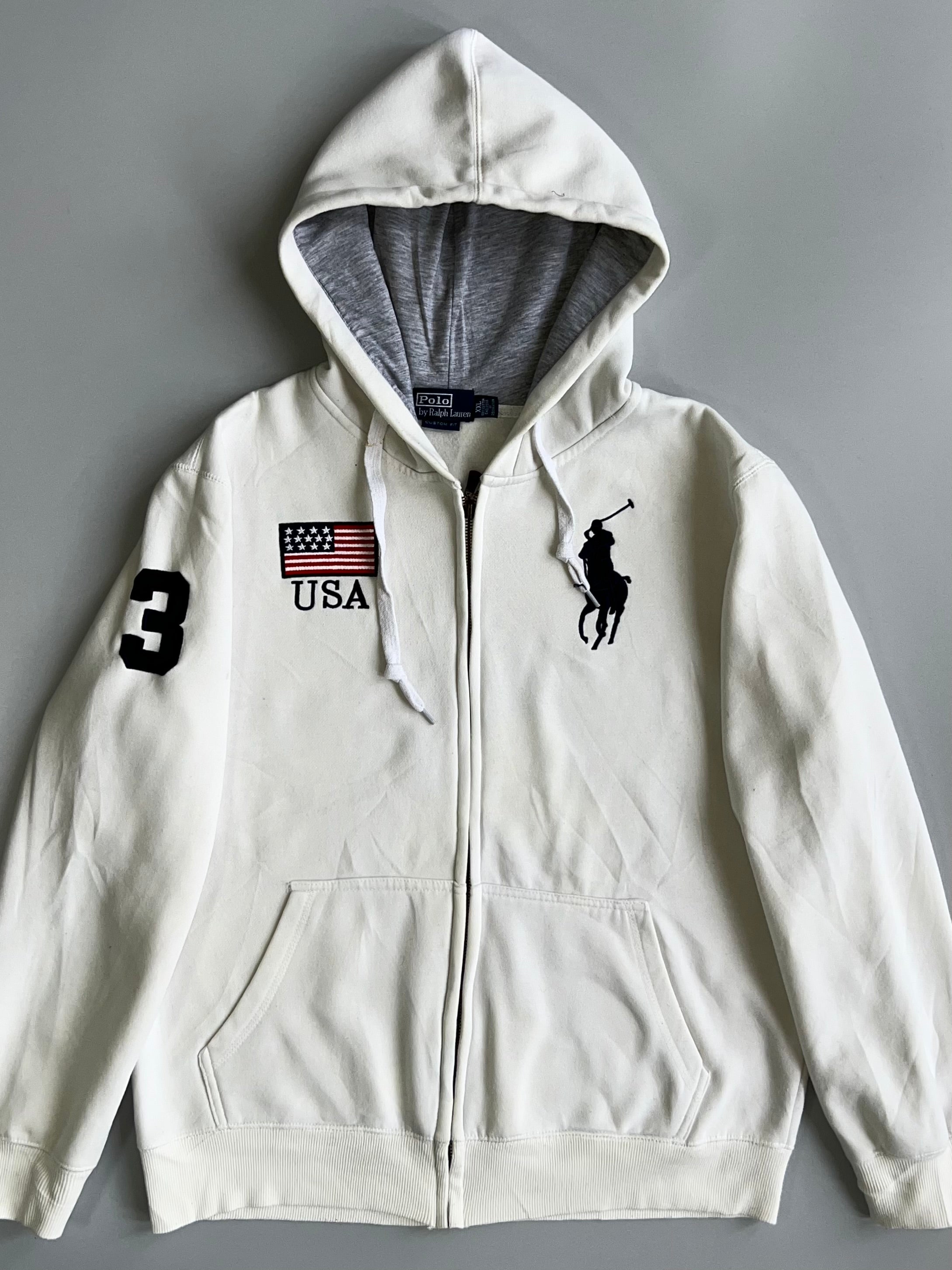 Polo Ralph Lauren パーカー　drip swag Polo Ralph Lauren | Big Pony USA Flag Zip Hoodie (L) – Drip Drop