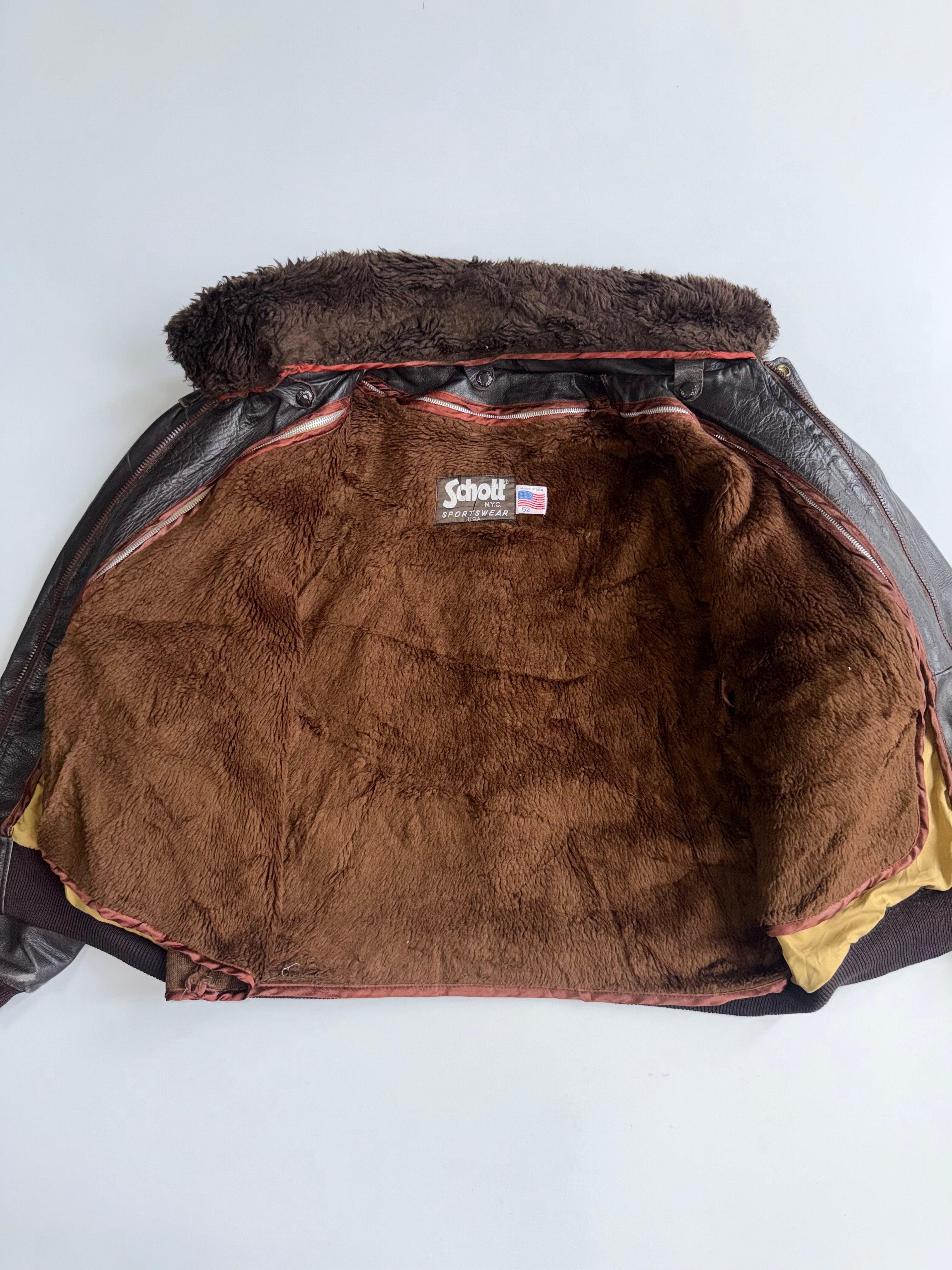 Schott NYC | 184SM G-1 Cowhide Flight Jacket | Pure Leather| (USA