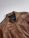 Leesmore Collection | Brown Distressed Leather Jacket (S)