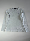 Polo Ralph Lauren Pony Logo Long Sleeve Crewneck Tee — Heather Grey (L)