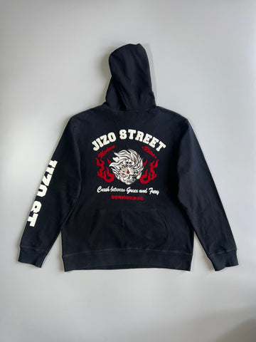 Jizo.ST | Japanese Streetwear Demon Skull Hoodie (L)