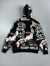 Baby Milo (BAPE) | Japan Map All-Over Print Full-Zip Hoodie (M)