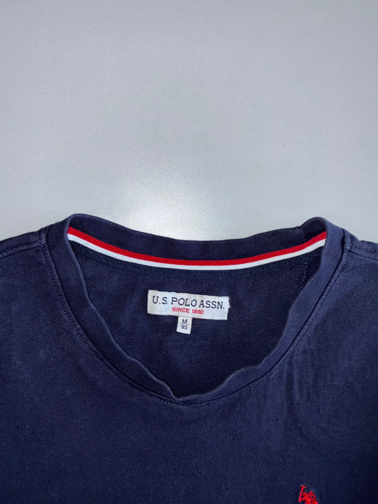 U.S. Polo Assn. Long Sleeve V-Neck Tee in Navy (S/M)