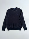 Polo Ralph Lauren Charcoal Black Textured Pima Cotton Crewneck Sweater (XL)