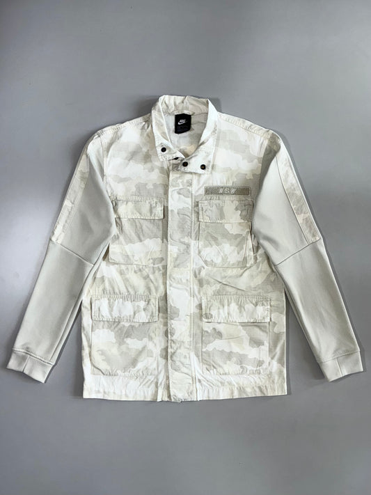 Nike Sportswear Futura Oversized Box Swoosh Tonal White Camo Windbreaker Jacket (M/L)