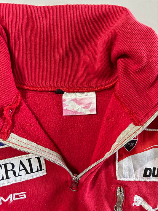Puma Ducati Corse Red Racing Half-Zip Sweatshirt – Sponsor Patches | (XL)