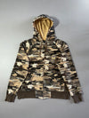 Vintage Y2K Jeep Autumn Leaf Camo Zip-Up Hoodie (L)