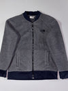 The North Face Grey Fleece Bomber Zip Jacket (L)