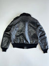 Schott NYC Vintage A2 Flight Pure Leather Bomber Jacket Shearling Fur Lining Made in USA (L)