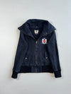 Vintage Big Train Crest Embroidered Funnel-Neck Zip Jacket (XS)