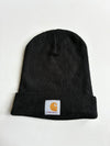 Vintage Carhartt Black Cuffed Watch Knit Beanie (H-12.5 inches/W-18)