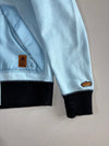 Roots Canada “Keep On Keepin’ On” Baby Blue Hybrid Shell-Hood Zip Hoodie (M)