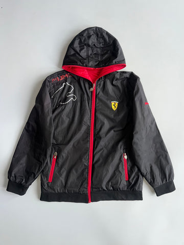 Puma x Ferrari Black Hooded Racing Jacket (L/XL)