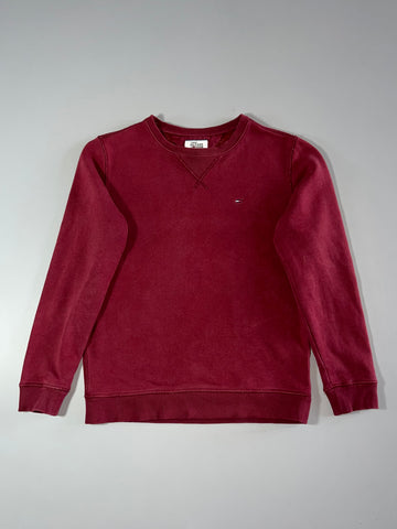 Tommy Hilfiger Denim Maroon Crewneck Sweatshirt (S)