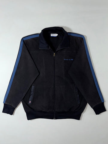 Reebok Classic Black Track Jacket – Blue Stripe Panels (XL)