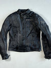 Vintage Giudici Black Leather Motorcycle Racing Jacket Women’s (Properly Padded) (XXS)