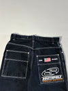 Vintage Southpole Black Baggy Contrast Stitch Denim Jeans (W:31) (L:41)