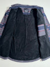 Carhartt Relaxed Fit Navy & Burgundy Striped Flannel Shirt Heavy(XL)
