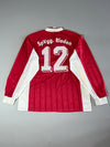 Adidas Vintage 3-Stripes Long Sleeve Football Jersey — Red/White (2XL)