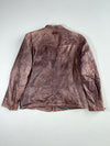 Vintage MCS Mauve Brown Leather Cafe Racer Jacket (2XL)