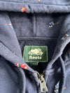 Roots | Navy Hockey Print Zip Hoodie (M)