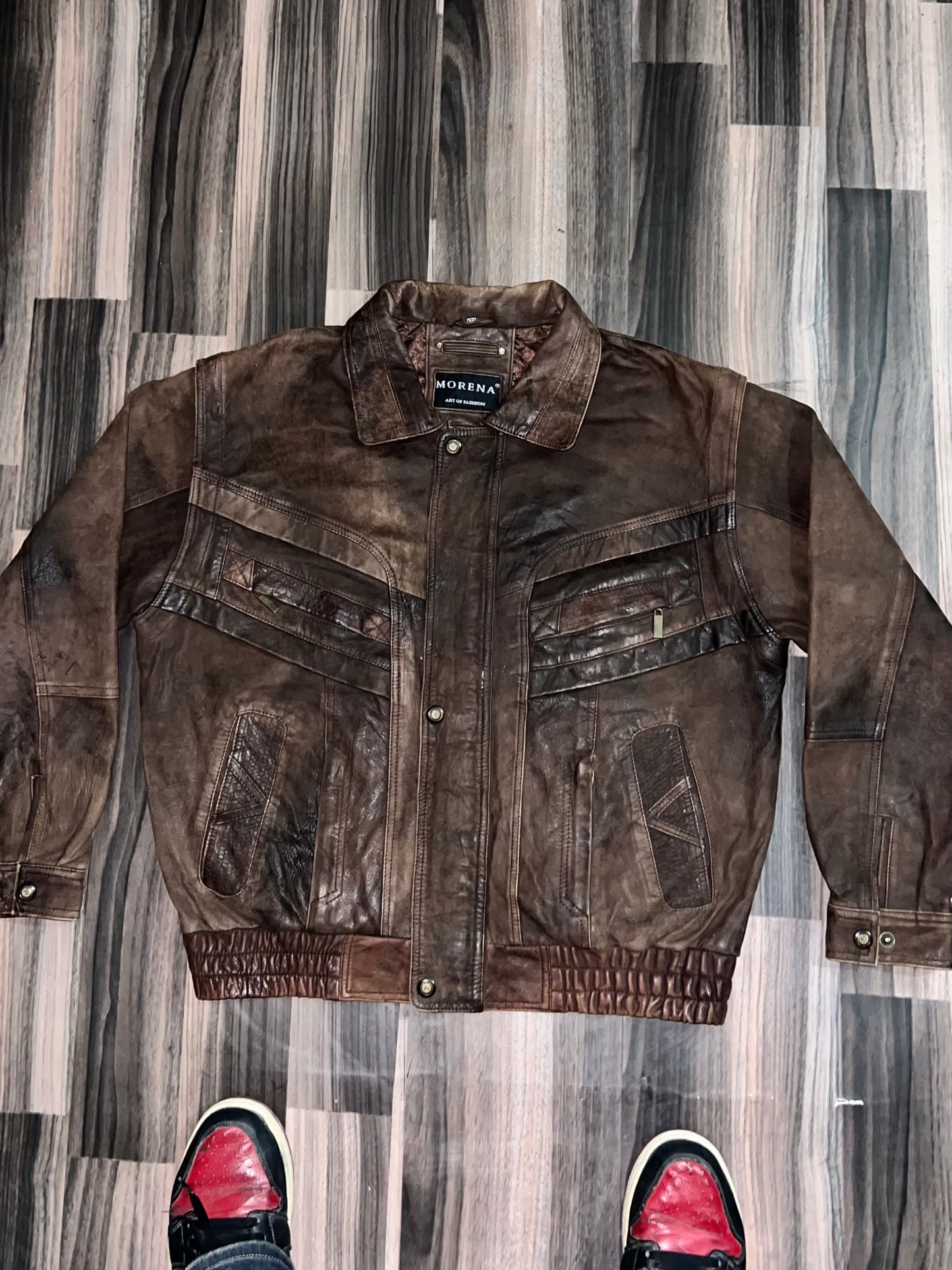 Z*DETACHABLE SLEEVES(make it half jacket) Original Leather (L/XL)