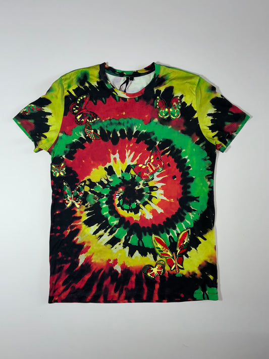 Tie-Dye Butterfly Graphic T-Shirt – Multicolour,(L)