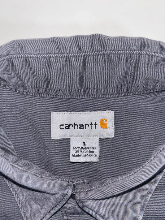 Carhartt Imperial Embroidered Workwear Shirt – Washed Charcoal Grey (XL)