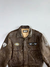 Air Service” Type B-3 Distressed Leather Bomber Jacket (XL)