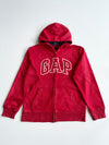 GapKids Red Fleece Arch Logo Zip-Up Hoodie (S)