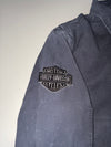 Vintage Harley-Davidson Navy Blue Canvas Biker Jacket (XL)