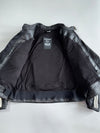 Furygan “Back Security” Black Perforated Leather Moto Jacket Panther Back Graphic & Armor Pockets (Paded)(XL)