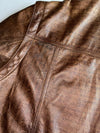 Vintage Distressed Leather Jacket – Brown (2XL)