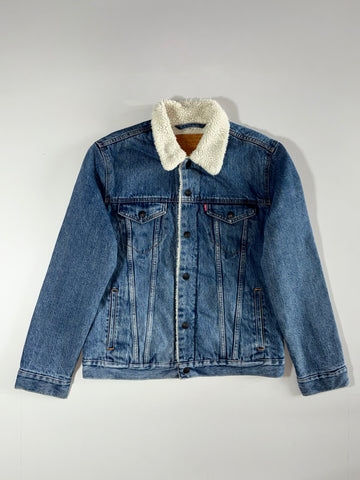 Levi’s Sherpa-Lined Denim Trucker Jacket Blue (M)