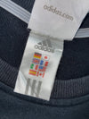 Adidas Big Logo Embroidered Crewneck Sweatshirt  Black  (M)