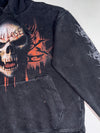 Spiral Direct Black "You Lose" Flaming Skull Graphic Pullover Hoodie (M)