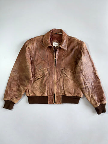 Vintage Premium Genuine Leather Oversized Jacket (M)