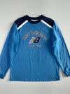 New Balance Since 1906 Arch Logo Colorblock Long Sleeve Tee – Blue/Navy – (XL)
