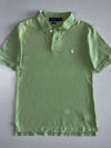 Polo Ralph Lauren Custom Fit Pique Polo Shirt — Mint Green with Pink Pony (S)
