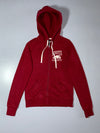Roots Canada “Toronto” Embroidered Zip-Up Hoodie – Burgundy, (S)