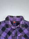 IIZO Original Street Purple Plaid Flannel Embroidered (S)