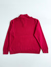 Chaps Red Fair Isle Moose Knit Quarter-Zip Sweater (2XL)