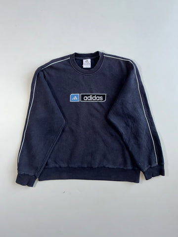 Vintage Y2K Adidas Embroidered Box Logo Crewneck Sweatshirt (Xl)