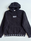 FILA Sherpa Fleece Box Logo Hoodie – Black (M)