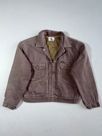 Vintage 90s Calvin Klein Jeans Quilted Lined Canvas Work Jacket (XL)