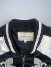 River Island | Floral Embroidered Satin Souvenir Bomber Jacket (S)