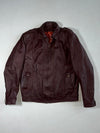 Vintage 80s Leather Jacket – Oxblood Burgundy – Epaulette Collar (M)