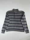 Polo Ralph Lauren Quarter-Zip Striped Sweater Grey (XL)