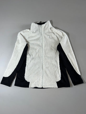 The North Face | White Black High Pile Fleece Zip Jacket (Women's) (XL)