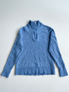 Tommy Hilfiger Blue Lambswool Quarter-Zip Sweater (XS/S)